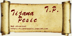 Tijana Pešić vizit kartica
